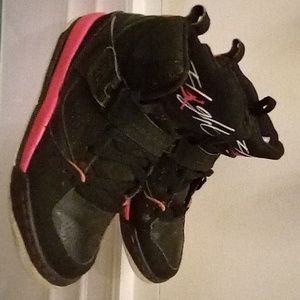 Air Jordans Size 6.5 Black & Pink